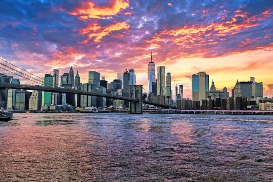 Statue of Liberty Skyline Evening Cruise on River in Manhattan